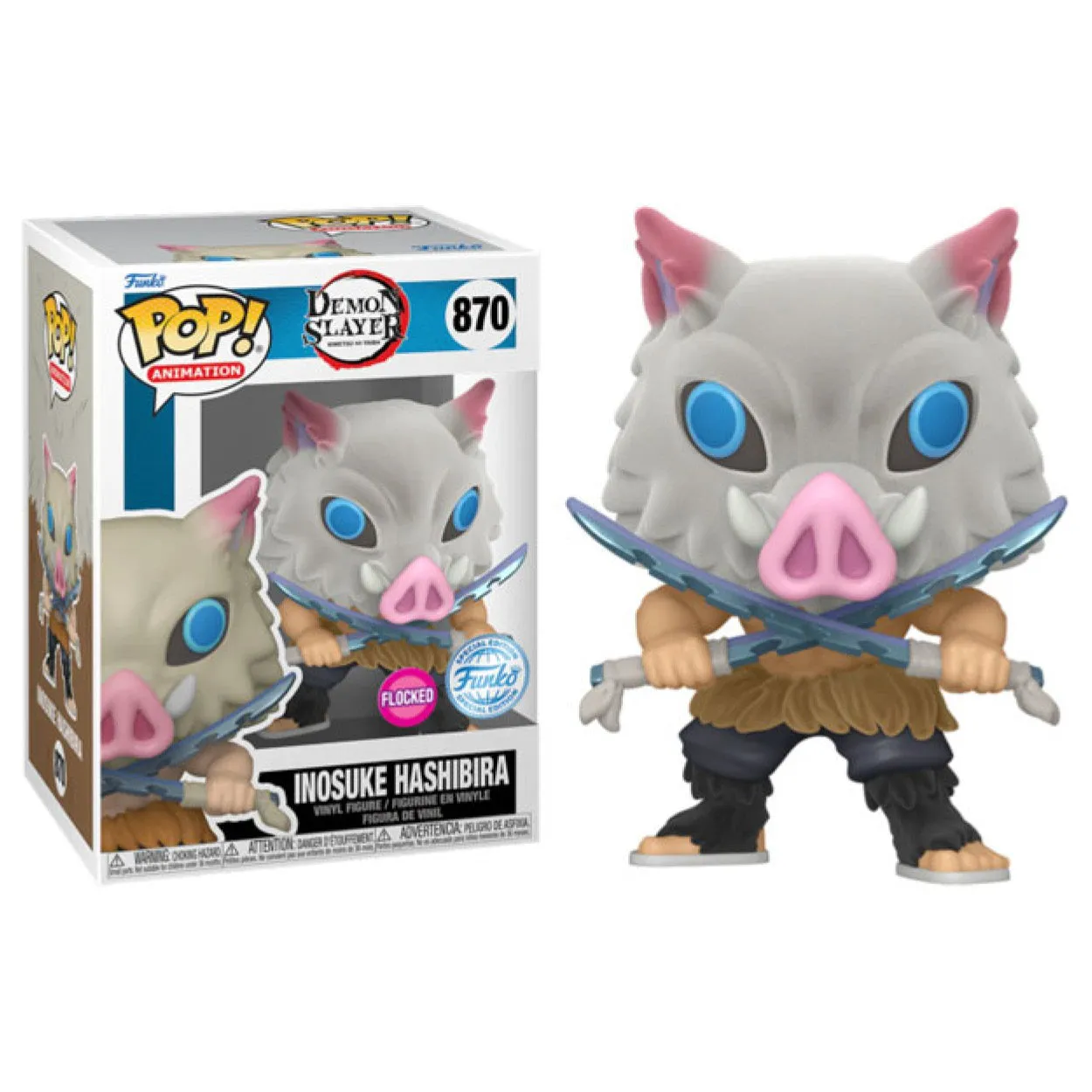 Demon Slayer - Inosuke Hashibira US Exclusive Flocked Pop! Vinyl