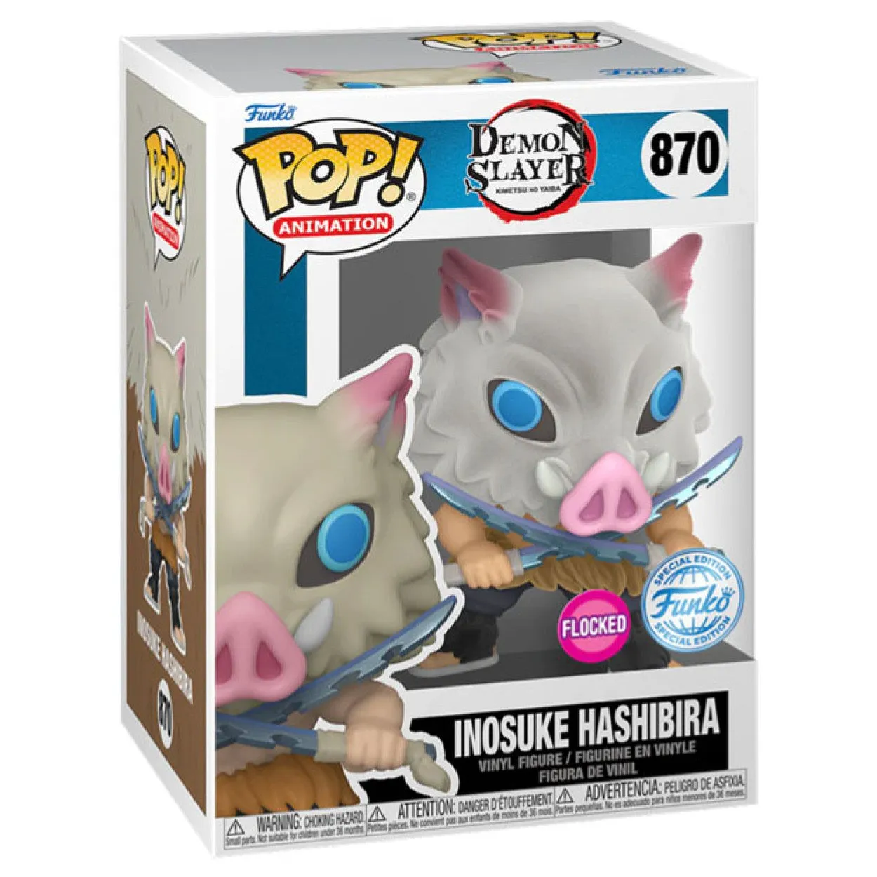Demon Slayer - Inosuke Hashibira US Exclusive Flocked Pop! Vinyl