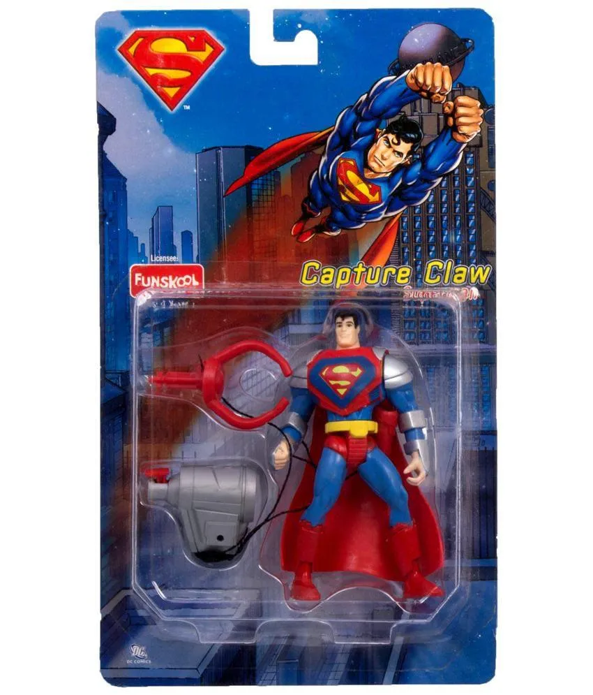 Funskool Capture Claw Superman Action Figurine for Ages 4  (Card & Design May Vary)