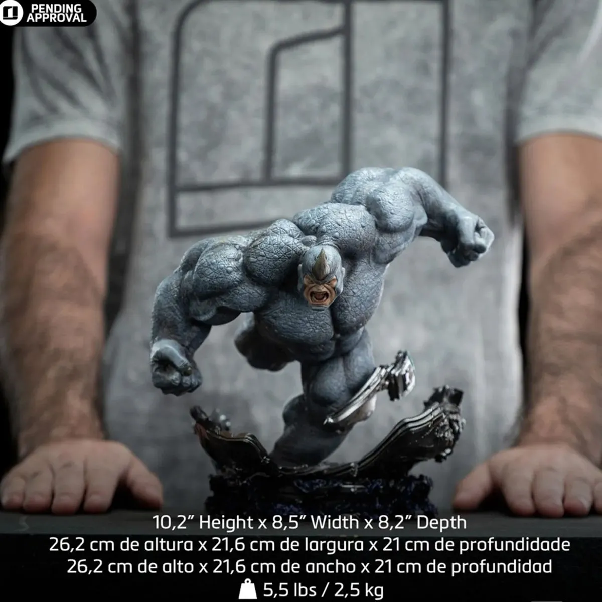 HiPlay Iron Studios Collectible Figurine: Spider-Man villain - Rhino Man, Movice Style, 1:10 Scale Miniature