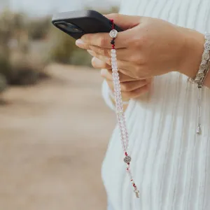 St. Benedict Phone Charm - Rose Quartz